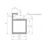 Превью картинка PULSE SECRET MAXI Профиль рамочный узкий, графит (краска), L-3000 (FP00263GP-S3) #3