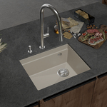 Превью картинка Гранитная мойка Rivelato LINO 554-R 1-чаш 550*440 Топаз 703 #3