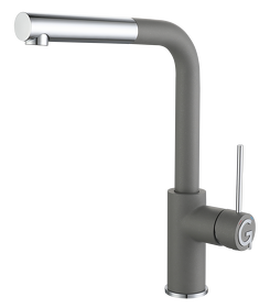 Картинка Rivelato Albano Г-обр.с выдвижной лейкой D-35мм grigio metallizzato/cromo