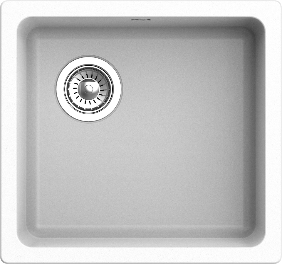 Фото Кварцевая мойка Rivelato BERKANA 45 подст.монтаж 1-чаш 485*455 brina