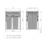 Превью картинка PULSE PROBOX F45 Система сортировки и хранения, 3 емкости 69л (2x16+1x37), креп. фасада, полн.выдв., плавн.закр., крышка-полка, графит (MBN453-69DGMID) #6