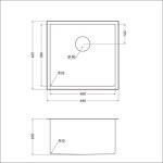 Превью картинка Металлическая мойка EMAR EMB-131 PVD Nano Golden #4