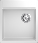 Превью картинка Гранитная мойка Rivelato TESORO 455-R 1-чаш 450*510 Белый 101 #1