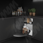 Превью картинка Vibo FLY MOON 3.0 LAMINA, механизм угловой пов., 2 полки, сплошной борт, с доводчиком, графит, правый (FLY3STM2DXVGFSE1) #3