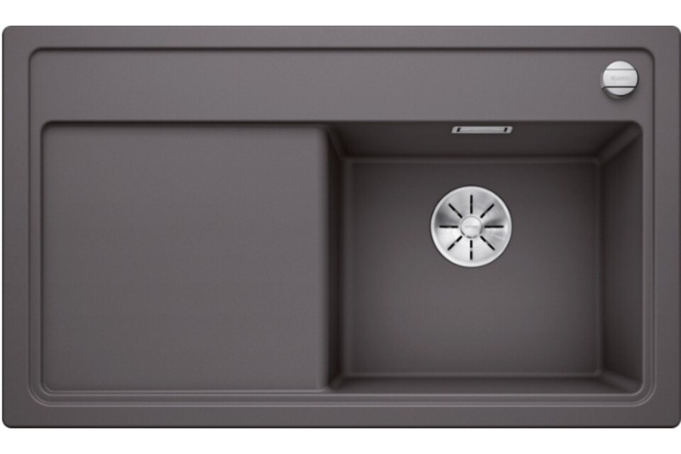 Фото Гранитная мойка Blanсo BLANCO ZENAR 45S (чаша справа) SILGRANIT темная скала с кл.-авт. InFino