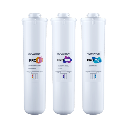 Картинка Аквафор Комплект модулей сменных фильтрующих Pro1– Pro100 – ProMg