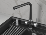 Превью картинка Смеситель для кухни GRANULA 5015, ШВАРЦ #1