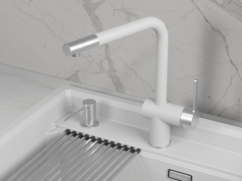 Фото Смеситель для кухни GRANULA 5017, АРКТИК