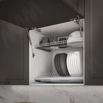 Превью картинка PULSE АРИЯ Комплект посудосушителей (сушилка для посуды), 600мм, гладкая рамка, держатель задней стенки, поддон, серый хром, ARIA (ПВ1.6016.2111.11) #6