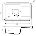 Превью картинка Гранитная мойка Omoikiri Tasogare 78-BL Artgranit/черный #2