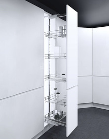 Картинка Vauth-Sagel Система TAL LARDER-CLASSIC, выдвижной фасад 400 мм, высота 2140-2330 мм, хром