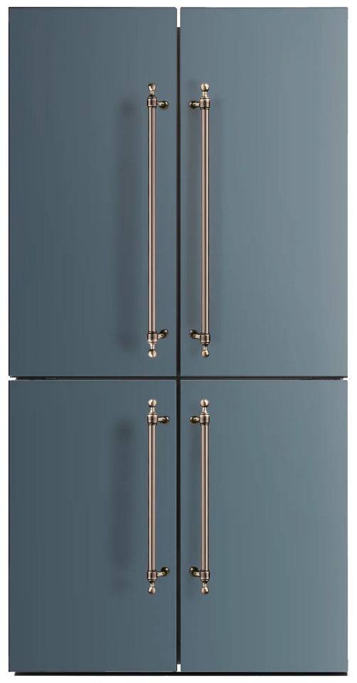 Фото  Холодильник side by side ILVE R91NCD/BGB серо-голубой (фурн. бронза)