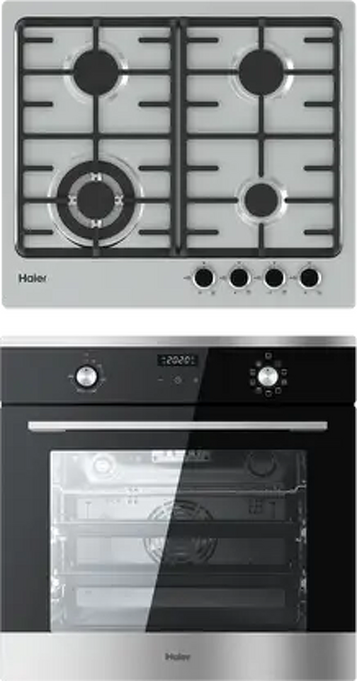 Фото Haier духовой шкаф HOX-P09CGBX + газовая варочная панель HHX-M64CWFX
