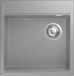 Превью картинка Гранитная мойка Rivelato TESORO 505-R 1-чаш 500*510 grigio metallizzato #1