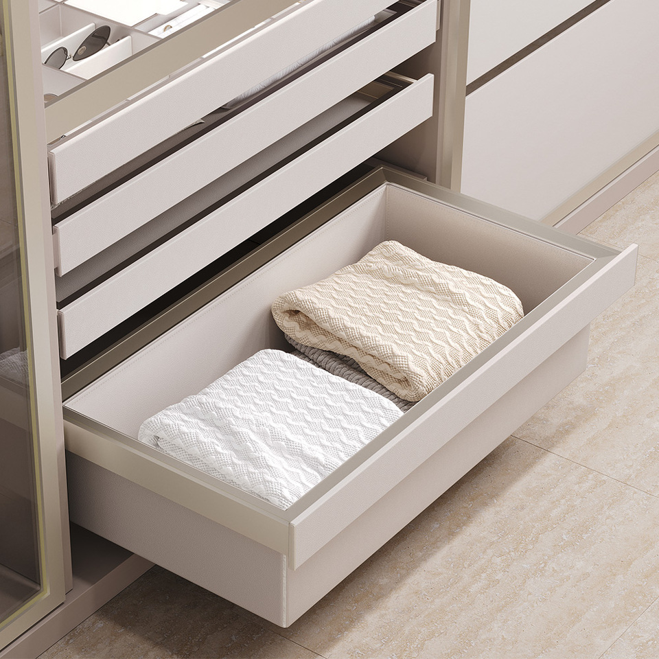 Фото Duslar Выдвижной ящик ELITIUM, ширина 864 мм, высота 200 мм, шампань/бежевый