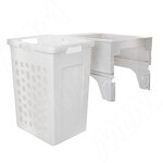 Превью картинка PULSE HAMPER LM45 Корзина для белья выдвижная, 1 емкость (48л), напр.полн.выдв., плавн.закр., креп.фасада, цвет белый (LHM451-48WT) #3
