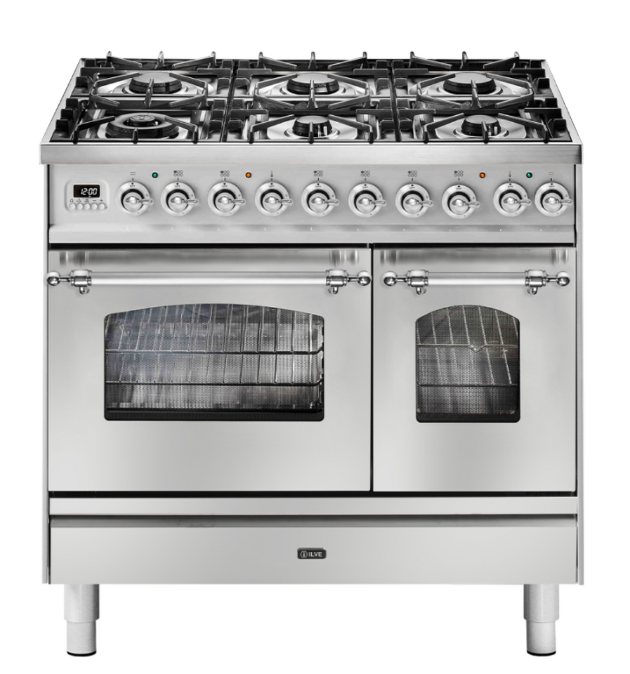 Фото Центр варочный ILVE PD096DNE3/SSC нержавеющая сталь (фурн. хром)