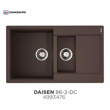 Картинка Omoikiri Daisen 86-2-DC Artgranit/темный шоколад