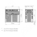 Превью картинка PULSE PROBOX MAX F30 Система сортировки и хранения, 2 емкости (2x13), креп. фасада, полн.выдв., плавн.закр., графит (MBN302-26DGMAX) #9