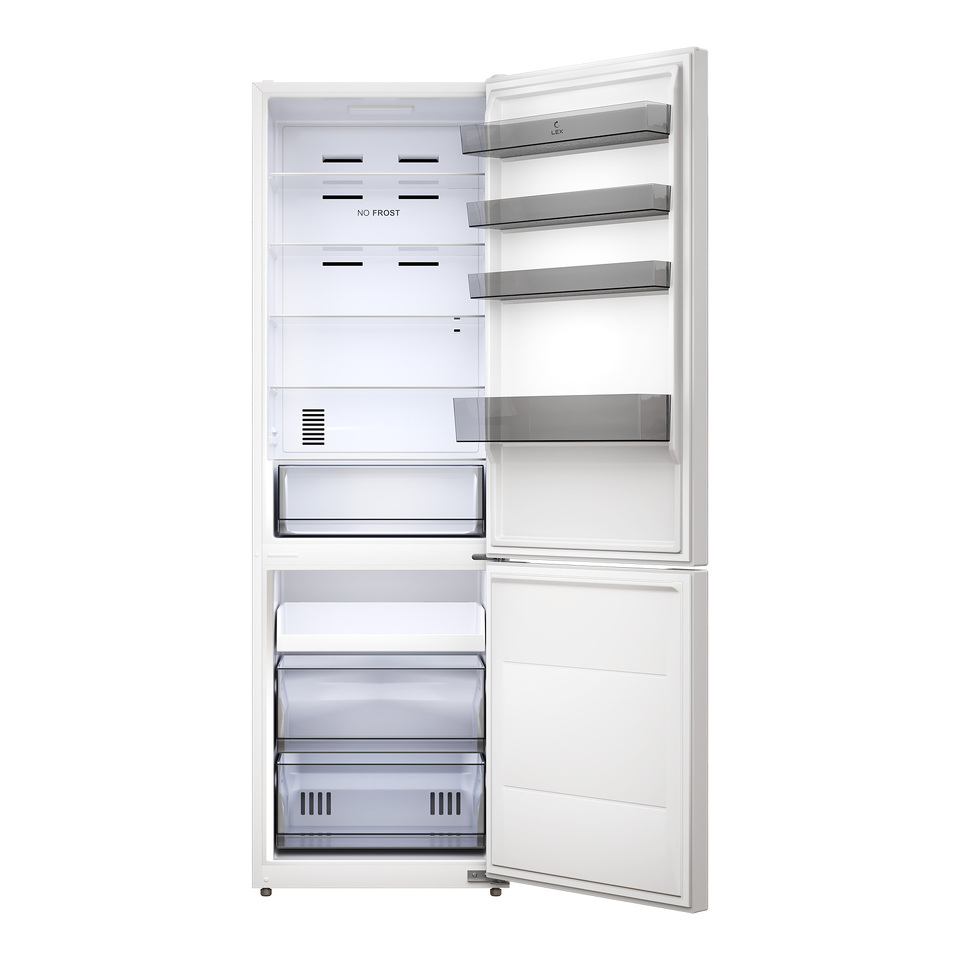 Фото Холодильник с нижней морозилкой Lex LKB201WGIDMax Wind - холодильник отдельностоящий