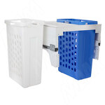 Превью картинка PULSE HAMPER LM60 Корзина для белья выдвижная, 2 емкости (35л+35л), напр.полн.выдв., плавн.закр., цвет белый (LHM602-70WT) #3