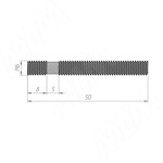 Превью картинка Eureka BAMBOO Шпилька метрическая, М6х50 (BM954TH) #2