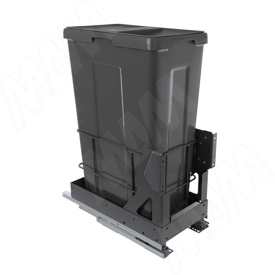 Фото PULSE MOVEBOX F30 Система сортировки и хранения, платформа, 1 емкость (1x35), креп. фасада, полн.выдв., плавн.закр., графит (WRB301-35DGHFS)
