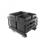Превью картинка Vibo KOMBI 2.0 MINI M45W Система сортировки и хранения, 3 емкости (16л+7л+7л), креп. фасада, полн.выдв., плавн.закр. направл. Nova Pro (MKOMBI2GME453SCGM) #1