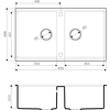 Превью картинка Гранитная мойка Omoikiri Kitagawa 83-2-U-GB Artceramic/графит #2