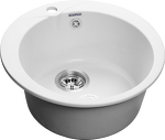 Превью картинка Мраморная мойка GranFest RONDO 480 Иней #1