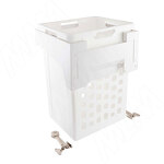 Превью картинка PULSE HAMPER LF45 Корзина для белья откидная, 1 емкость (48л), цвет белый (LHF451-48WT) #2