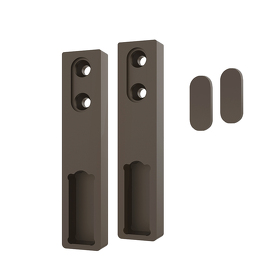 Картинка Duslar Комплект держателей с заглушками для прямоугольных штанг NAPPA, POLA и REKS, бронза