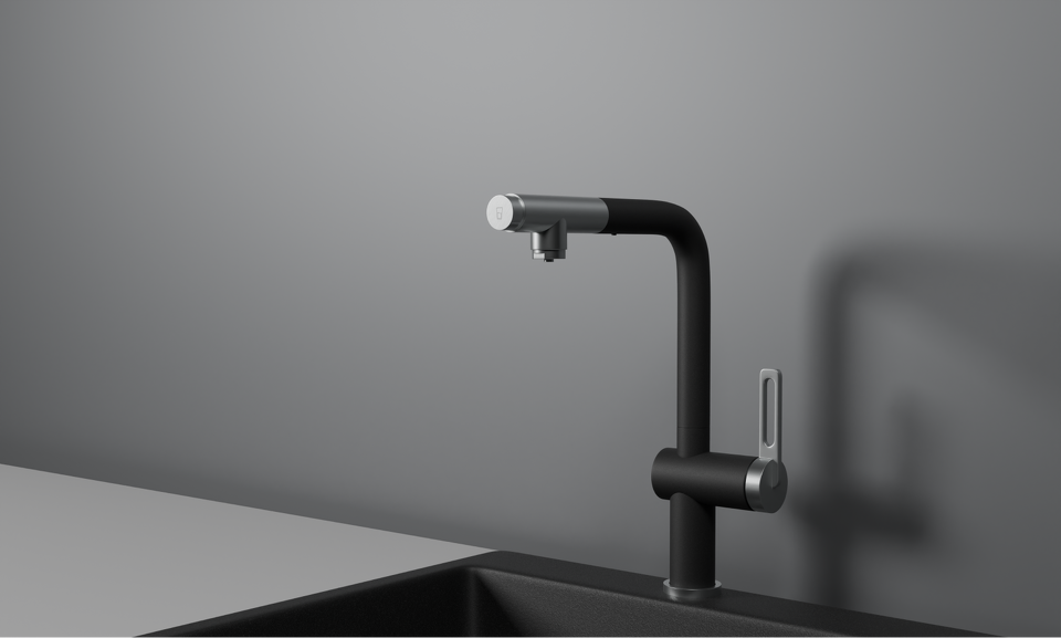 Фото Смеситель для кухни GRANULA 8169, ШВАРЦ