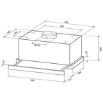 Превью картинка Встраиваемая вытяжка KRONA KAMILLA F MAX 600 black SGC AO #16
