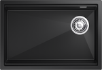 Превью картинка Гранитная мойка Rivelato LINO 654-R 1-чаш 650*440 nero #1