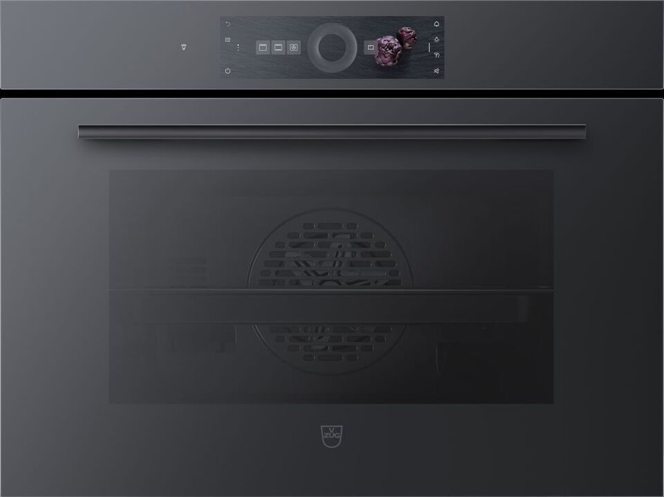 Фото Электрический духовой шкаф V-ZUG Combair V2000 45 C2T-21048 черное стекло