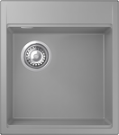 Превью картинка Гранитная мойка Rivelato TESORO 455-L 1-чаш 450*510 Серый 803 #1