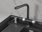 Превью картинка Смеситель для кухни GRANULA 5008, ШВАРЦ #1