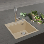 Превью картинка Гранитная мойка Rivelato TESORO 455-R 1-чаш 450*510 Темно-бежевый #3