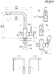 Превью картинка Смеситель для кухни GRANULA 5015, НЕРЖ #3