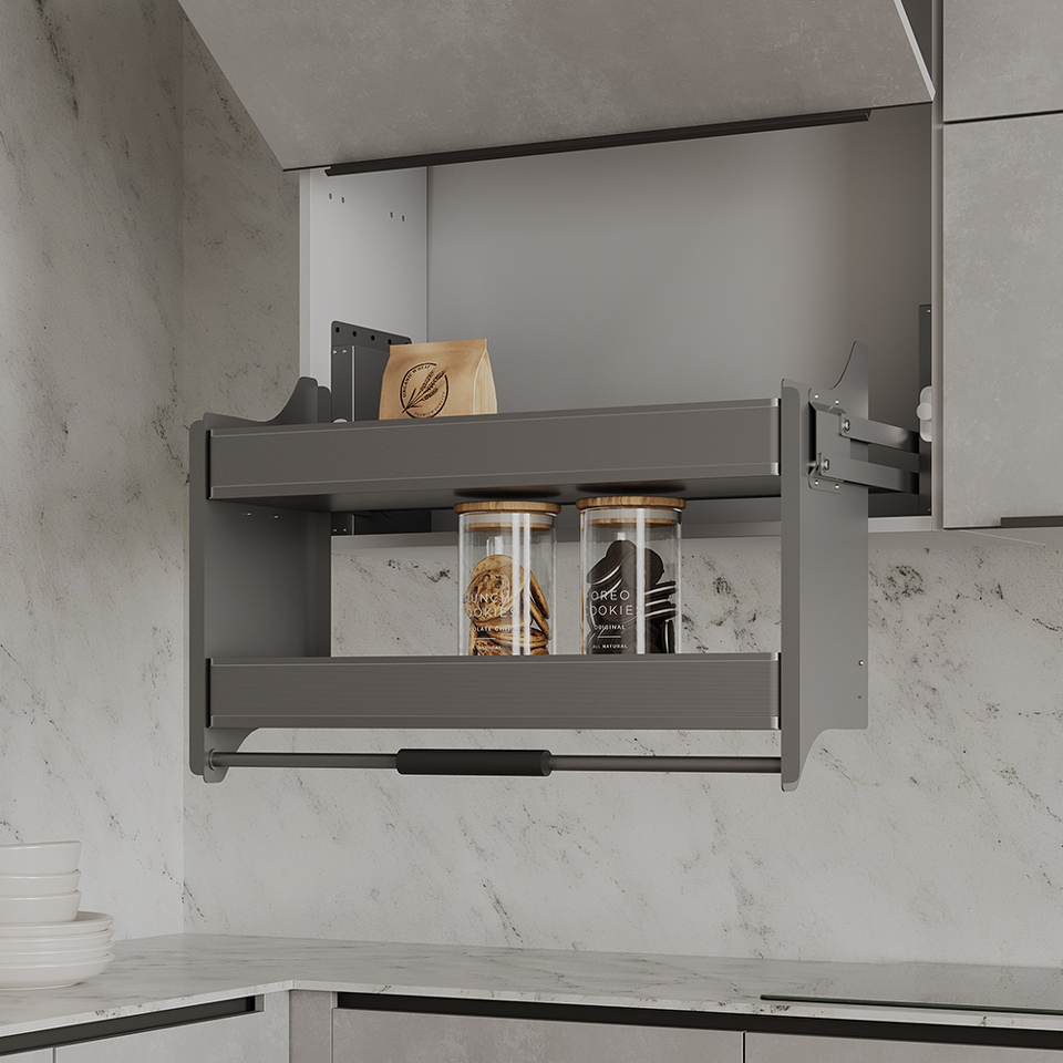 Фото Duslar Выдвижная система TITAN в верхнюю секцию, фасад 900 мм, антрацит