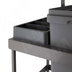 Превью картинка Vibo KOMBI 2.0 M50W Система сортировки и хранения, 1 емкость (47л), креп. фасада, полн.выдв., плавн.закр. направл. Nova Pro, без крышек, крышка-полка (KOMBI2GME501ASCGMRF) #4