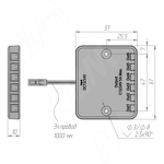 Превью картинка PULSE Ресивер для беспроводного выключателя, с 6 разъемами LED, 12/24В, 60/120Вт, IP20, цвет черный (SW1-REC-RC-BL) #2