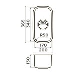 Превью картинка Металлическая мойка Omoikiri Omi 20-U-IN нерж. сталь/нержавеющая сталь #2
