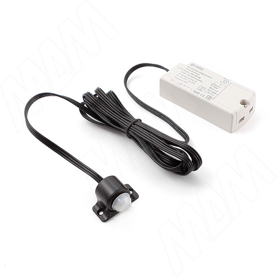 Фото PULSE Выключатель инфракрасный (PIR) на движение, черный, 220V, 250W (SW2-PIR-1BL)