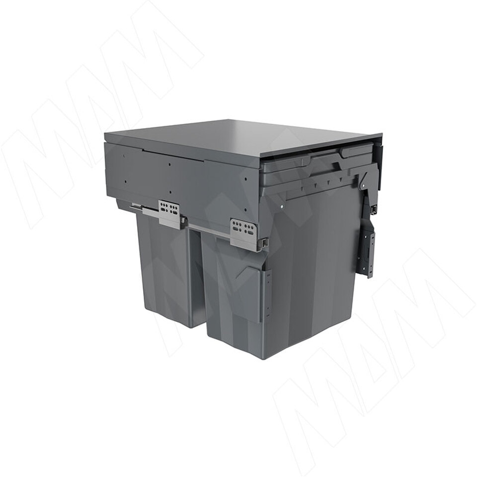 Фото PULSE PROBOX F45 Система сортировки и хранения, 2 емкости (2x28), креп. фасада, полн.выдв., плавн.закр., крышка-полка, графит (MBN452-56DGMID)