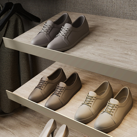 Картинка Duslar Фасадный профиль JASPER для полки под обувь, длина 3000 мм, шампань