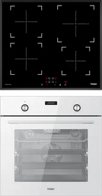 Картинка Haier духовой шкаф HOX-P09CGW + индукционная варочная панель HHY-Y64NVB