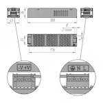 Превью картинка PULSE СЛИМ Блок питания AC-230/DC-12V, IP20, 100W, SLIM (PS12-IP20-SL-100W) #2