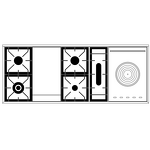 Превью картинка Центр варочный ILVE P15FSDWE3/SS нержавеющая сталь (фурн. сатинированная сталь) #2